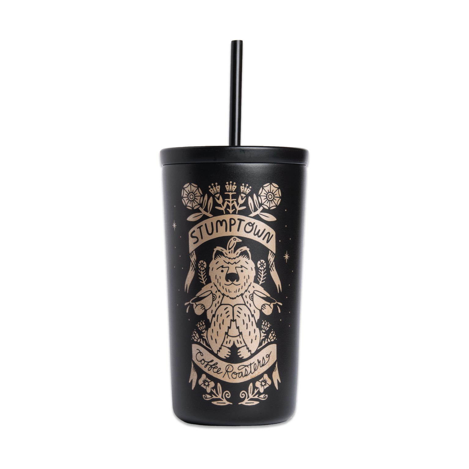 Thirsty Bear Tumbler w/ Straw 16oz